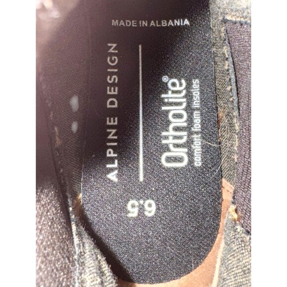 Women's Alpine Design Tan Leather Chelsea Boots With White Sole & Black Elastic - Picture 9 of 9